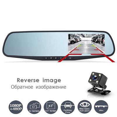Rear View Mirror Recorder Dual Dash Cam Vehicle Video Recorder FHD 1080P Mirror Car Dvr Rearview Mirror