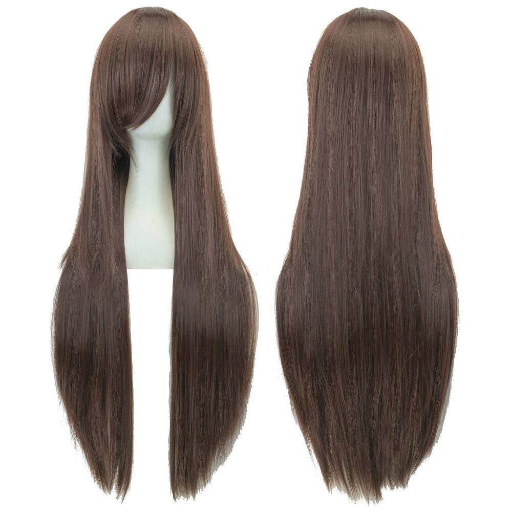 80cm Long Synthetic Hair Heat Resistance Anime Straight Hairpiece Halloween Cosplay Wigs for Women