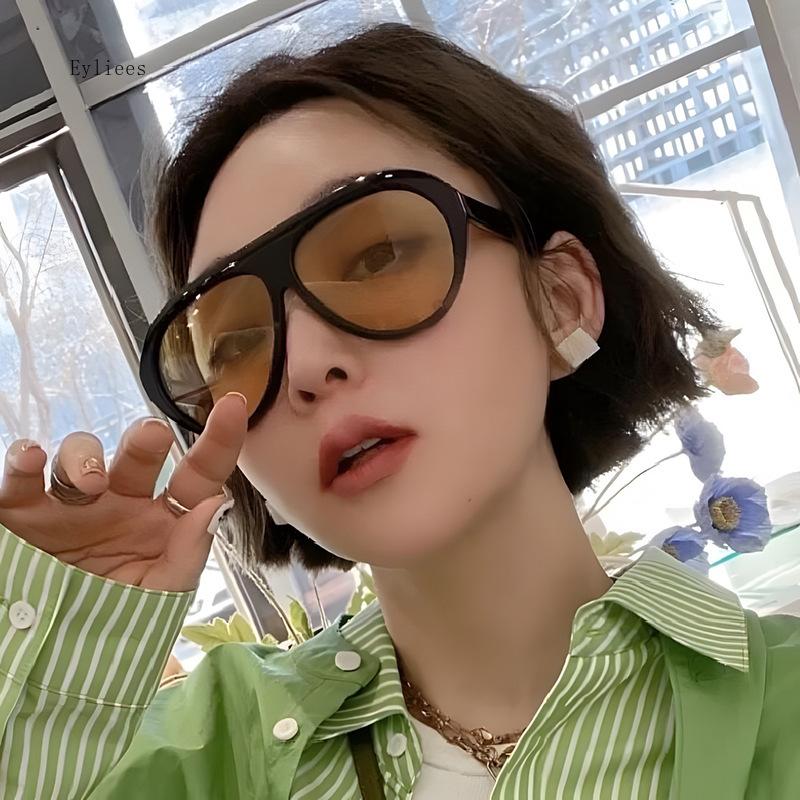 New Oversized Eyewear Fashion Vintage Sunglasses Women Brand Designer Retro Goggle Sun Glasses Female Ins Popular Colorful