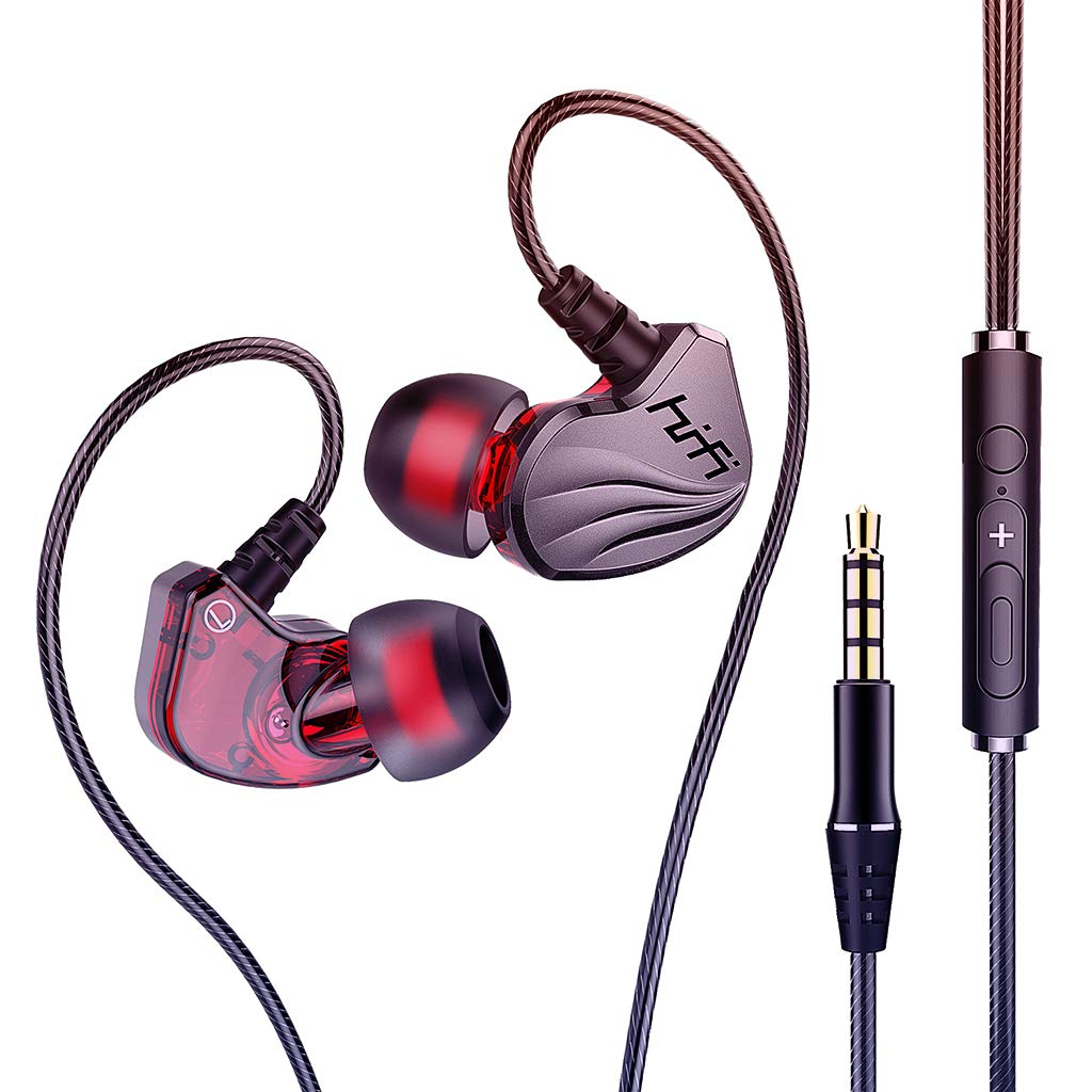 

Wired In-Ear Headset with Mic, Soft and Comfortable Earbuds, Compatible with iPhone 88 PlusLaptopPCAndroid, Black (Gray)