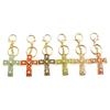 Rhinestone Cross Charm Keychain & Pendant - Vintage Style