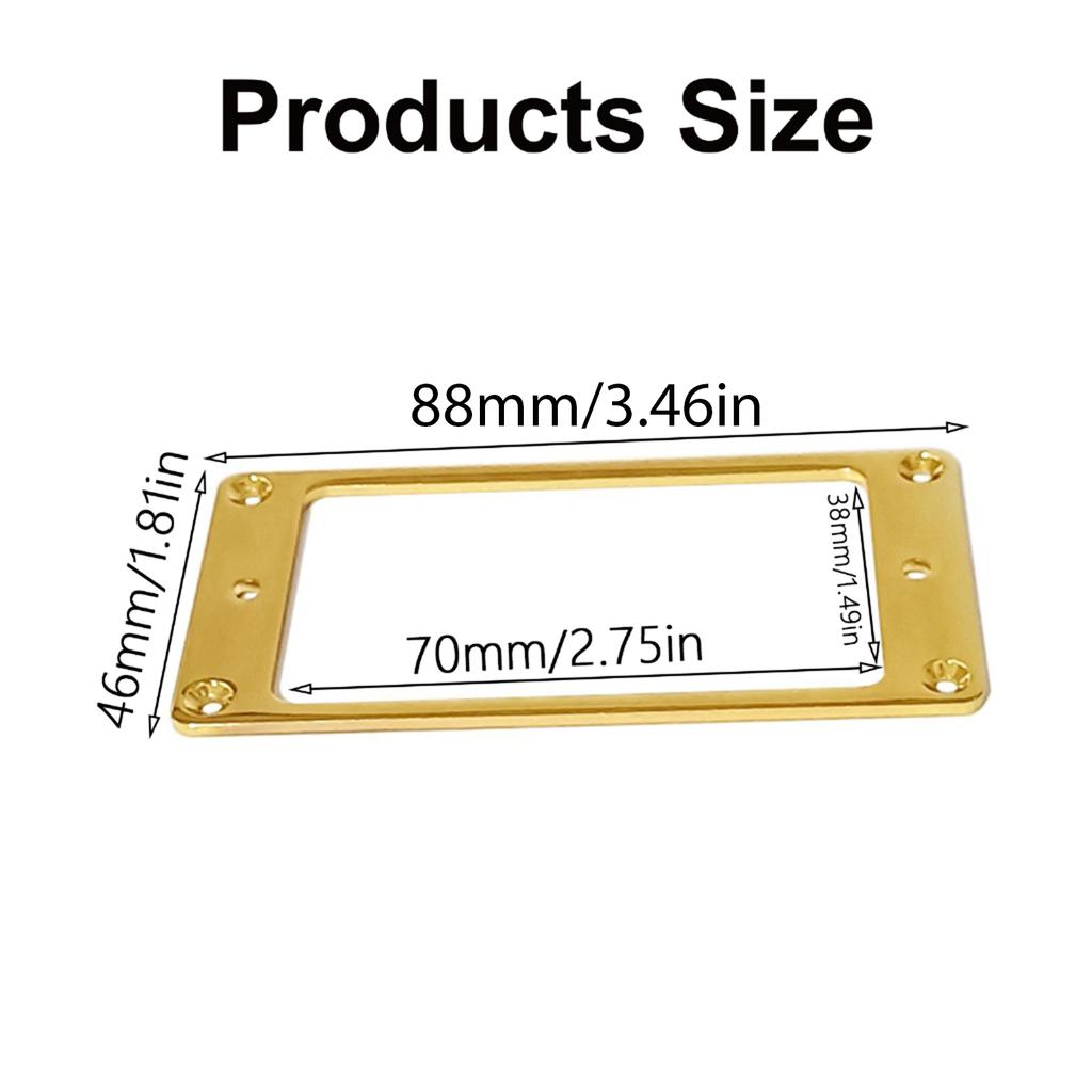Set of 2 Metal Electric Guitar Pickup Frames Flat Humbucker Rings Mounts for Electric Guitars Humbuckers and Pickup Use