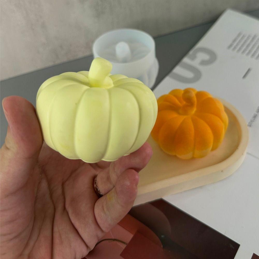 white Pumpkin Mould Smooth Pumpkin Soap Mold Soap Mold Pumpkin Candle Mold  Home Decoration