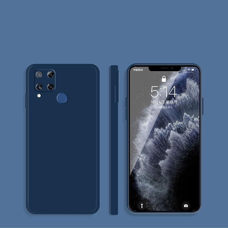 Liquid Silicone Square Matte Case For OPPO A57S A17 A16 A54 A74 Reno11 Reno10 A94 5G A72 A15 A53 A5 A9 2020 Realme C51 C53 C55 C35 11 Phone Soft Cover