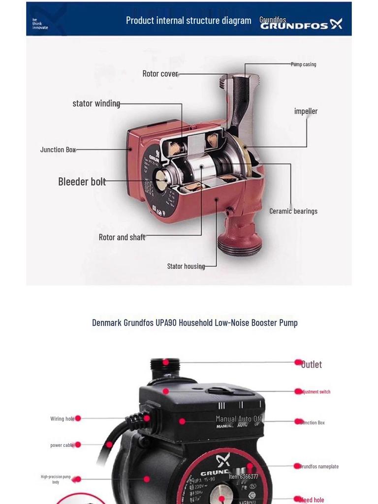 Grundfos UPA120 Silent Automatic Shower & Tap Booster Pump