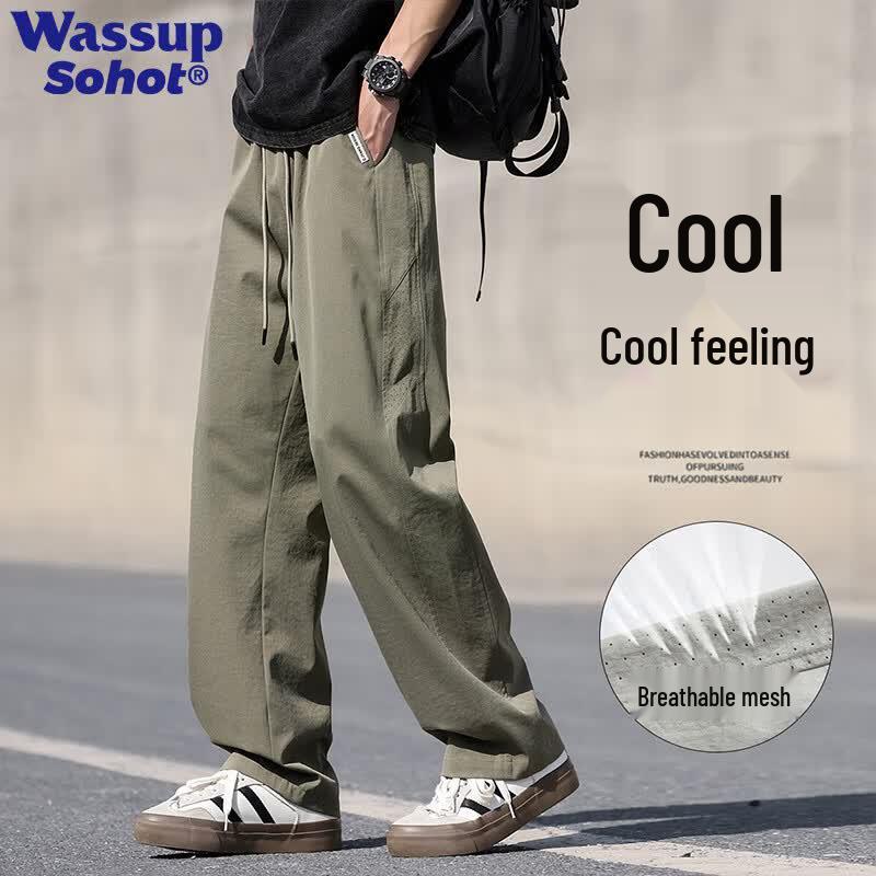 

Wassup Sohot Men s Summer Cool-Touch Straight-Leg Athletic Pants 4XL