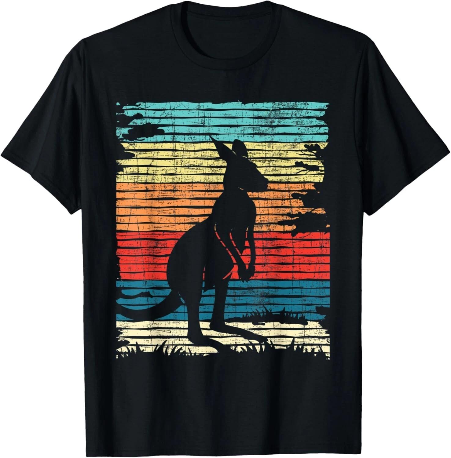 Retro Vintage Kangaroo - Wildlife Animal Lover Zookeeper Gift Unisex T-Shirt 4XL