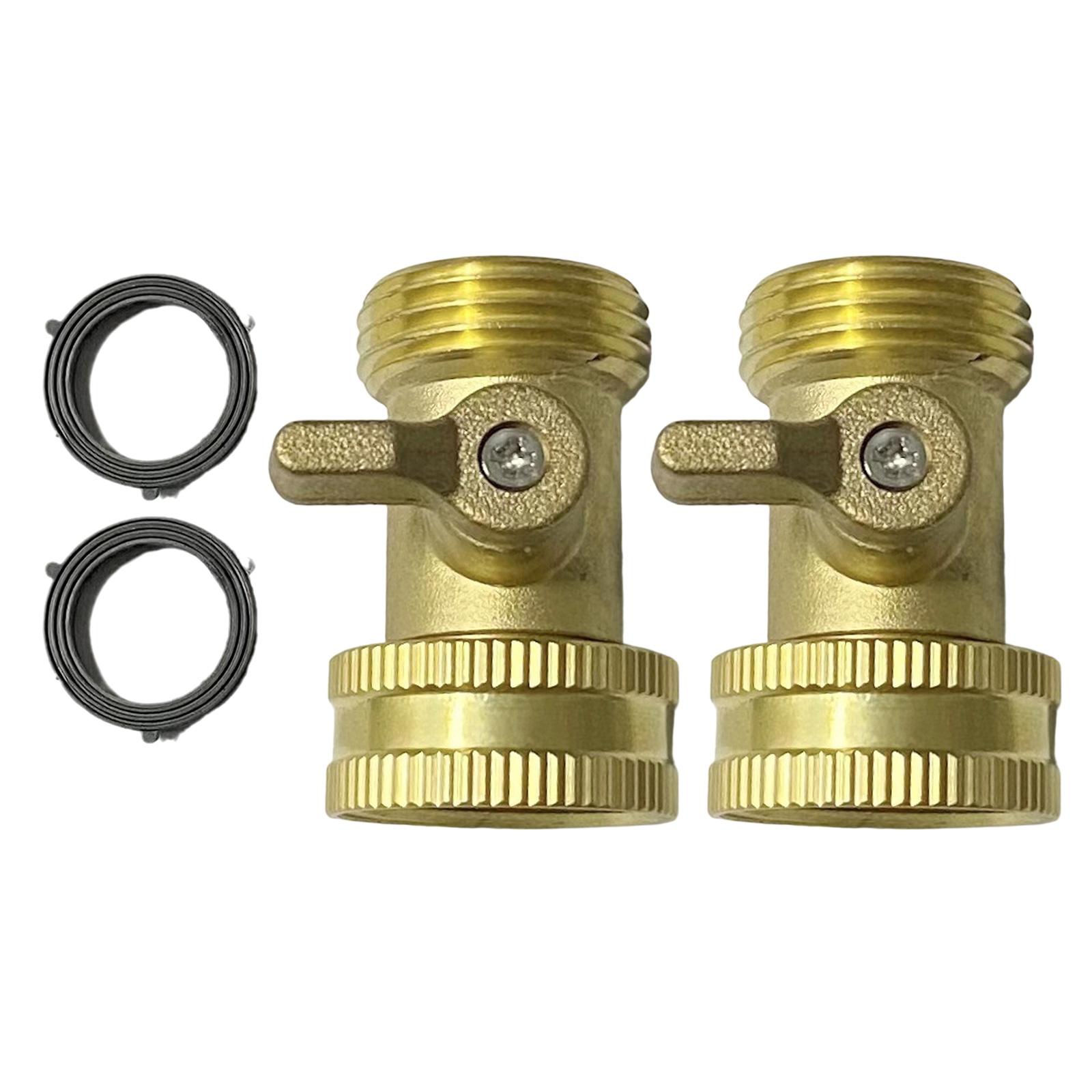 

Pack of 2 Solid Brass Garden Hose Shutoff Valves with Long Handle Designs for Easy Water Control and Various Use