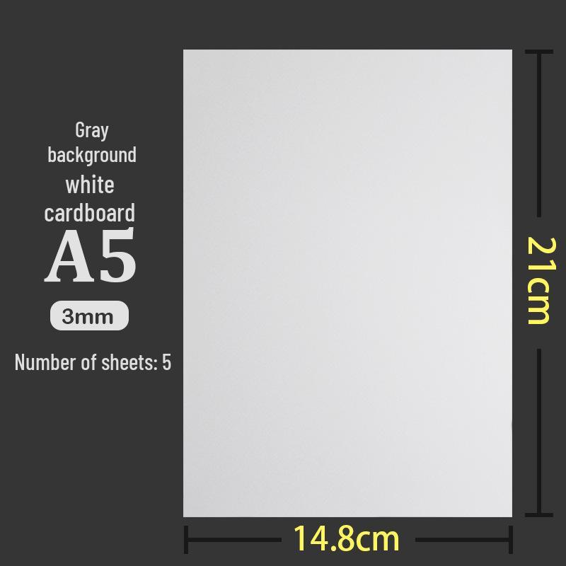 A4/A5 & A2/A3 Gray-White Cardboard, 1.5mm & 2-3mm Thickness, Student Backing Board for Colored Paper and Gouache Painting