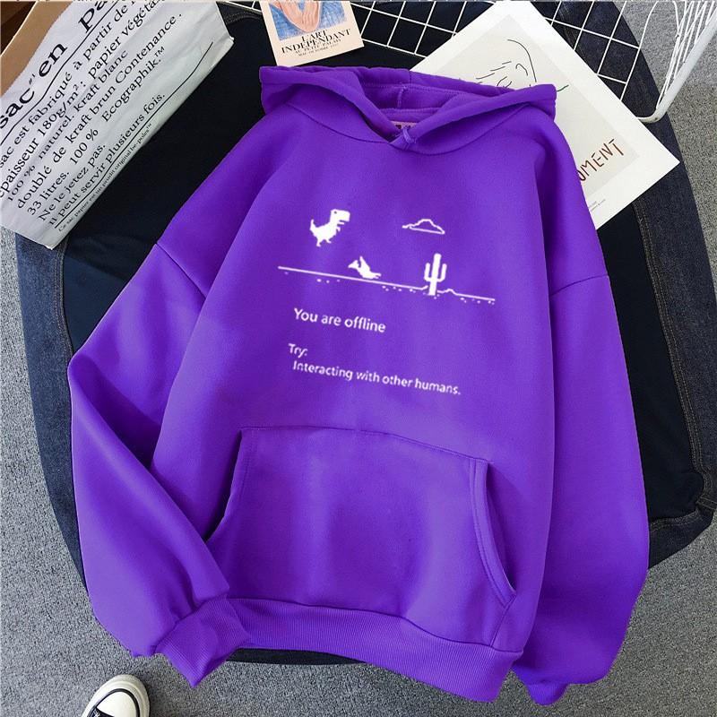 Womens Oversized Hooded Sweatshirt Long Sleeve Casual Pullover With Print Pocket Drawstring Cap