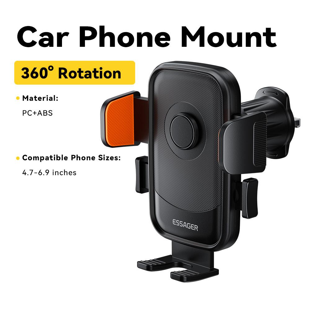 ESSAGER Car Phone Holder Air Vent Mount 360° Rotation Adjustable Bracket Stable Support for 4.7