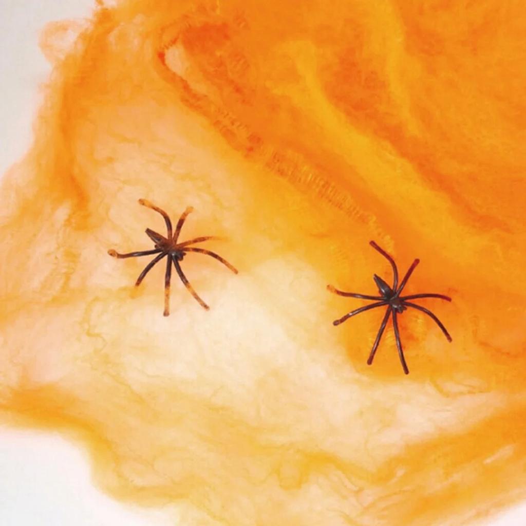 Halloween Artificial Elastic Spider Web Halloween Cotton Home Decor Items Scene Decoration Props Silk Colorful Silk Party Props
