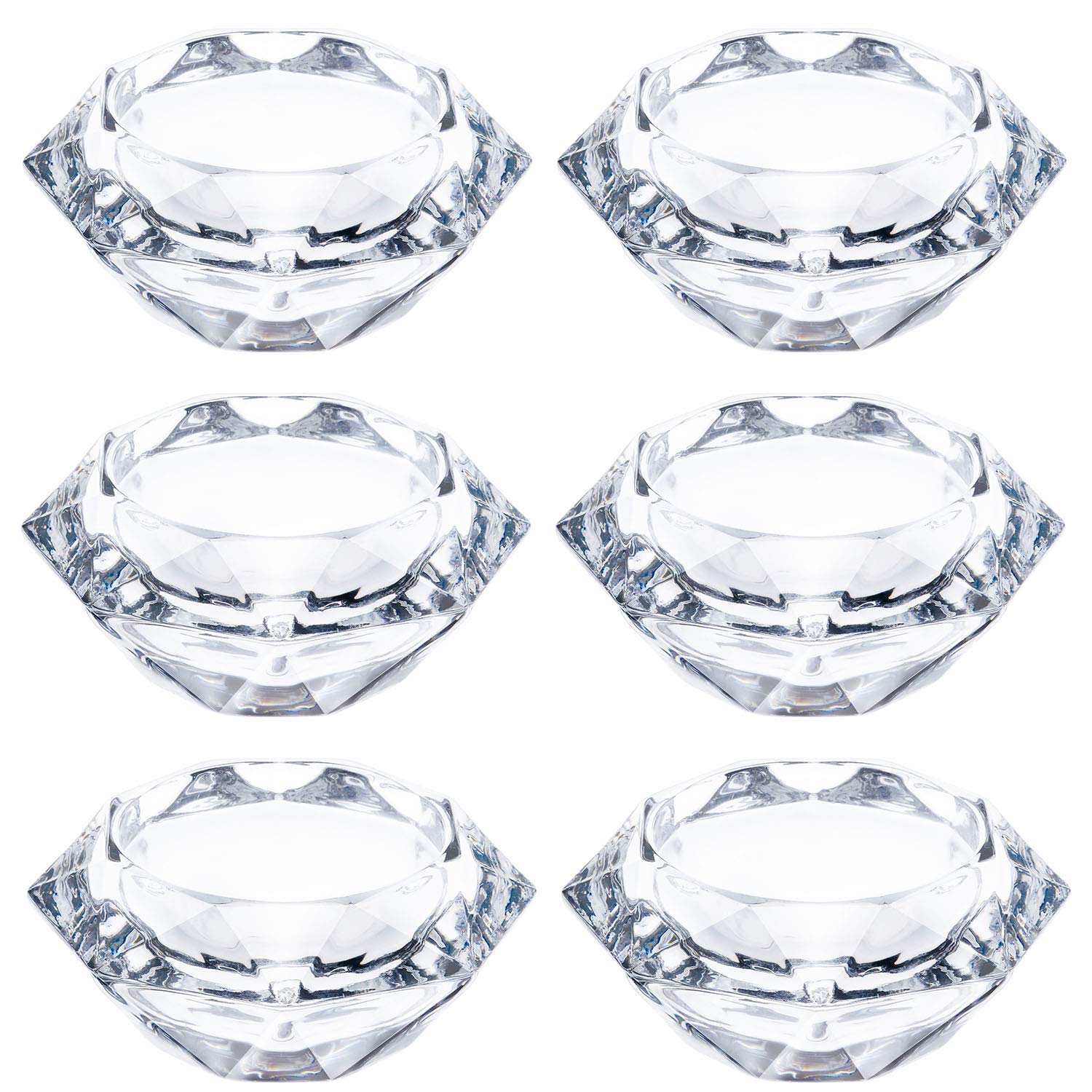 

Toyo Sasaki Glass Flower Ornament Amuse Brilliant Plates, Set of 6, Balls, Cups, Glass Dishes, Dishware, Small Plates, TS44043