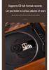 Bluetooth Retro Turntable with Rechargeable Vinyl and CD Player