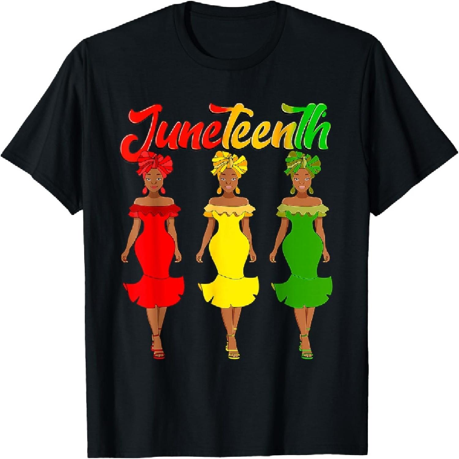 

Juneteenth Is My Independence Day Afro Melanin Black Women T-Shirt XXXXXL