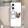 Beluga Cat Meme Face Smiling Cover For OPPO Reno 7 8 Lite 11F 12F 13F 14F 10 11 12 13 14 Pro OPPO Find X6 X8 X9 Pro Case