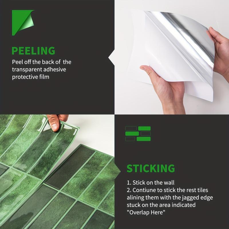 50 Sheets Peel and Stick Wall Tiles Pvc Vinyl Realistic Marble Wall Tiles Self Adhesive 3d Stickers Waterproof Kitchen Bathroom