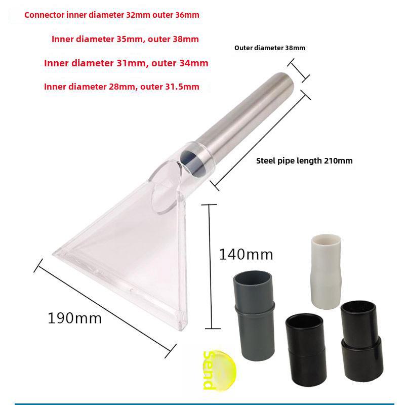 Jieba Vacuum Upholstery Scraper Nozzle - Transparent, Triangular, for Sofa and Fabric Cleaning