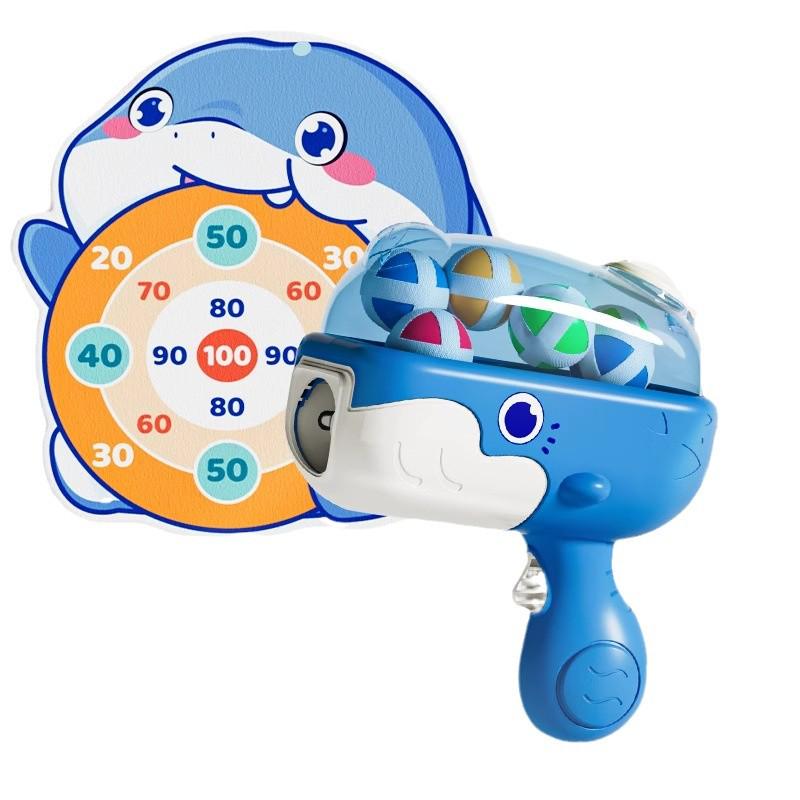 Whale Sticky Ball Dinosaur Dartboard Shooter Toy for Kids 3-6 Years