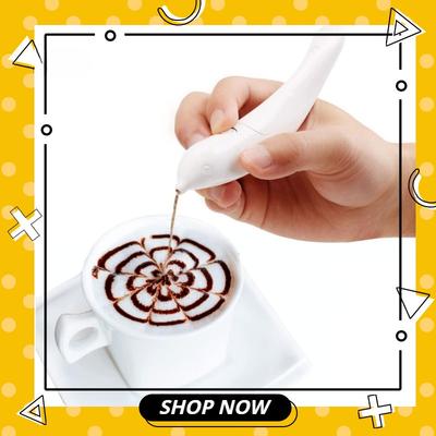 Coffret stylo à café artistique pour la maison, la cuisine, sculpture d'oiseau/stylo latte art dans un coffret cadeau