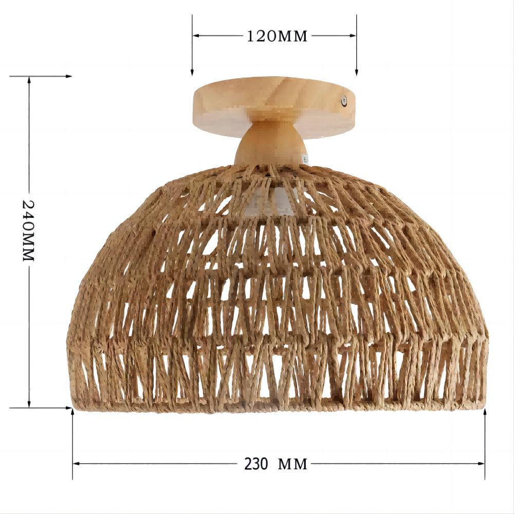 Vintage Woven Vine Ceiling Lamp - Industrial Style for Hallway, Living Room, Dining Room, Bedroom, Study