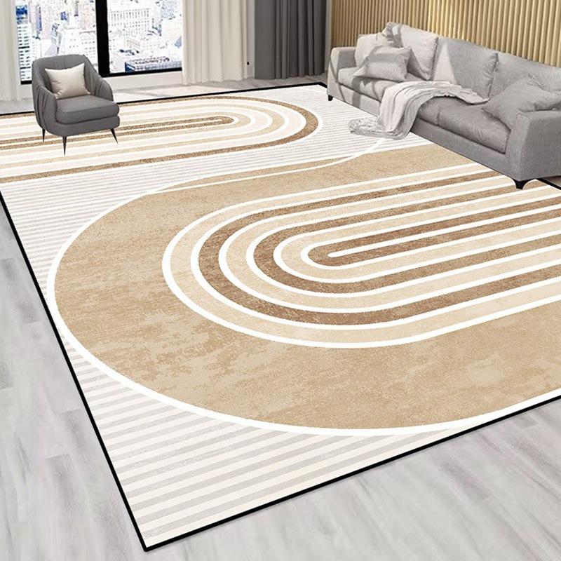 Nordic Style Living Room Carpet Modern Color Blocking Floor Washable Carpet Sofa Tea Table Rug Bedroom Floor Rugs Non-Slip Mat