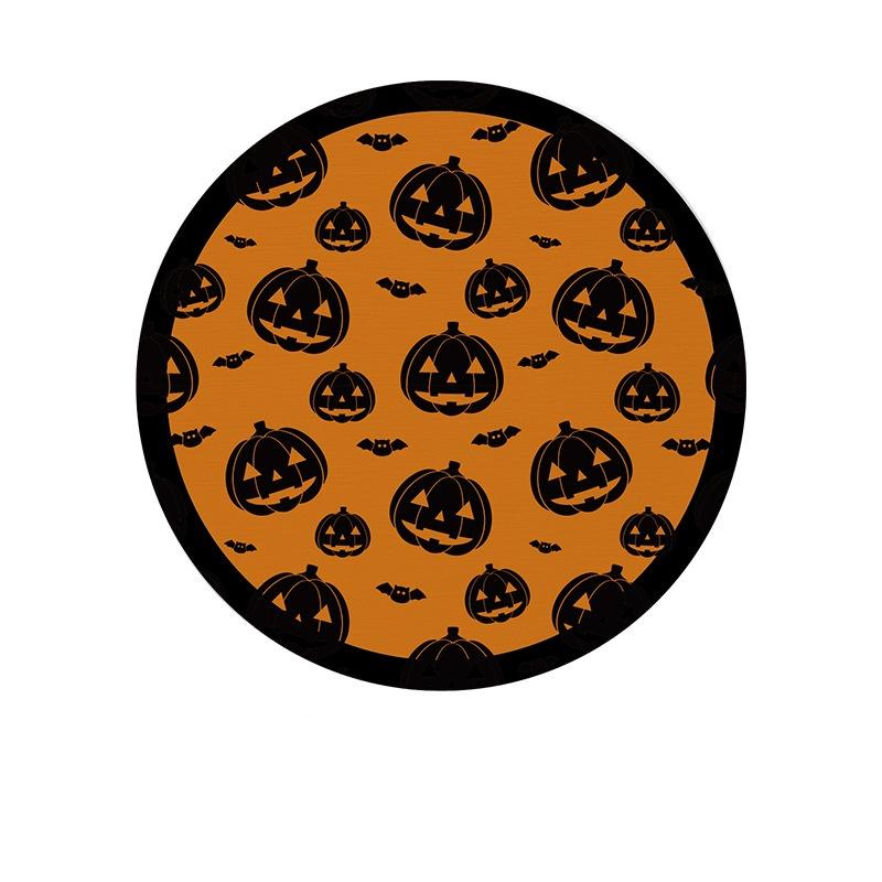 

Halloween Round Diatomite Coasters Creative Placemats Heat-insulating Water-absorbing Anti-scald Mats Tea Coaster Home Cups