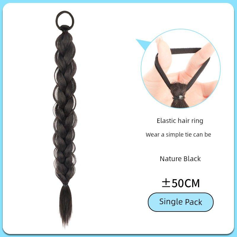 

Косы Детские Новые Китайские Текстурные Скрученные Косы Национальный Стиль Натуральная Имитация Боковая Завязка Ханьская Одежда Ципао Накладные Косы Хвост Nature black single Chinese braid