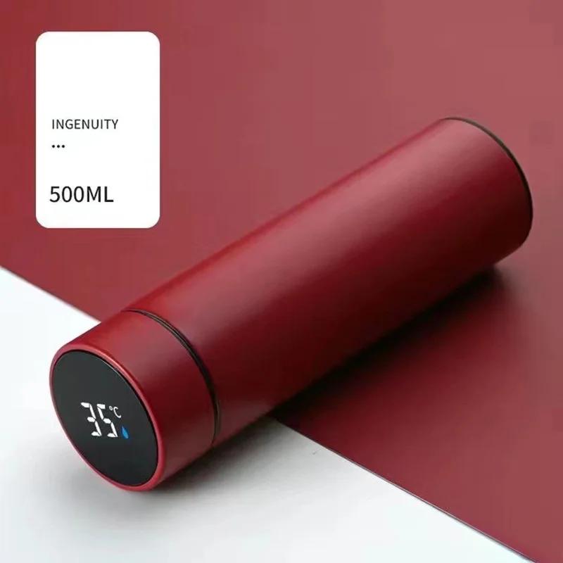 500ML Thermos Bottle Smart Cup 304 Stainless Steel Vacuum Digital With Temperature Display Insulated Intelligent Coffee Cup Uber