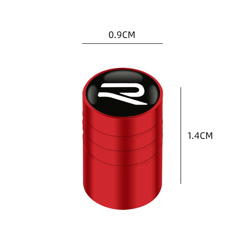 For VOLKSWAGEN VW 4pcs Auto Emblem Cap  New R Logo Case For VW Volkswagen Golf 8 MK8 Accessories