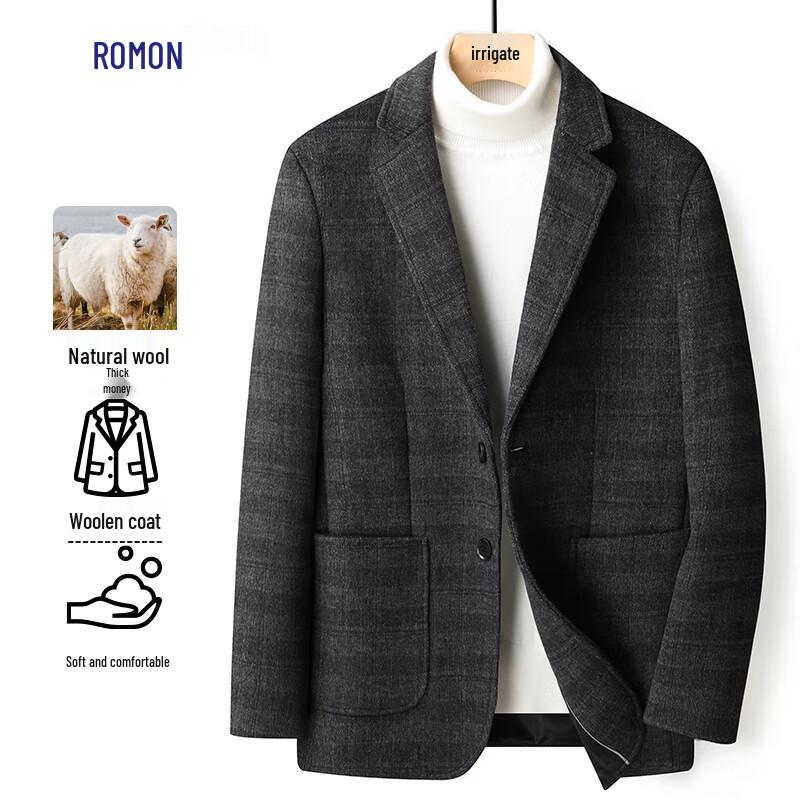 Romon Men s Wool Blend Business Casual Blazer 170A