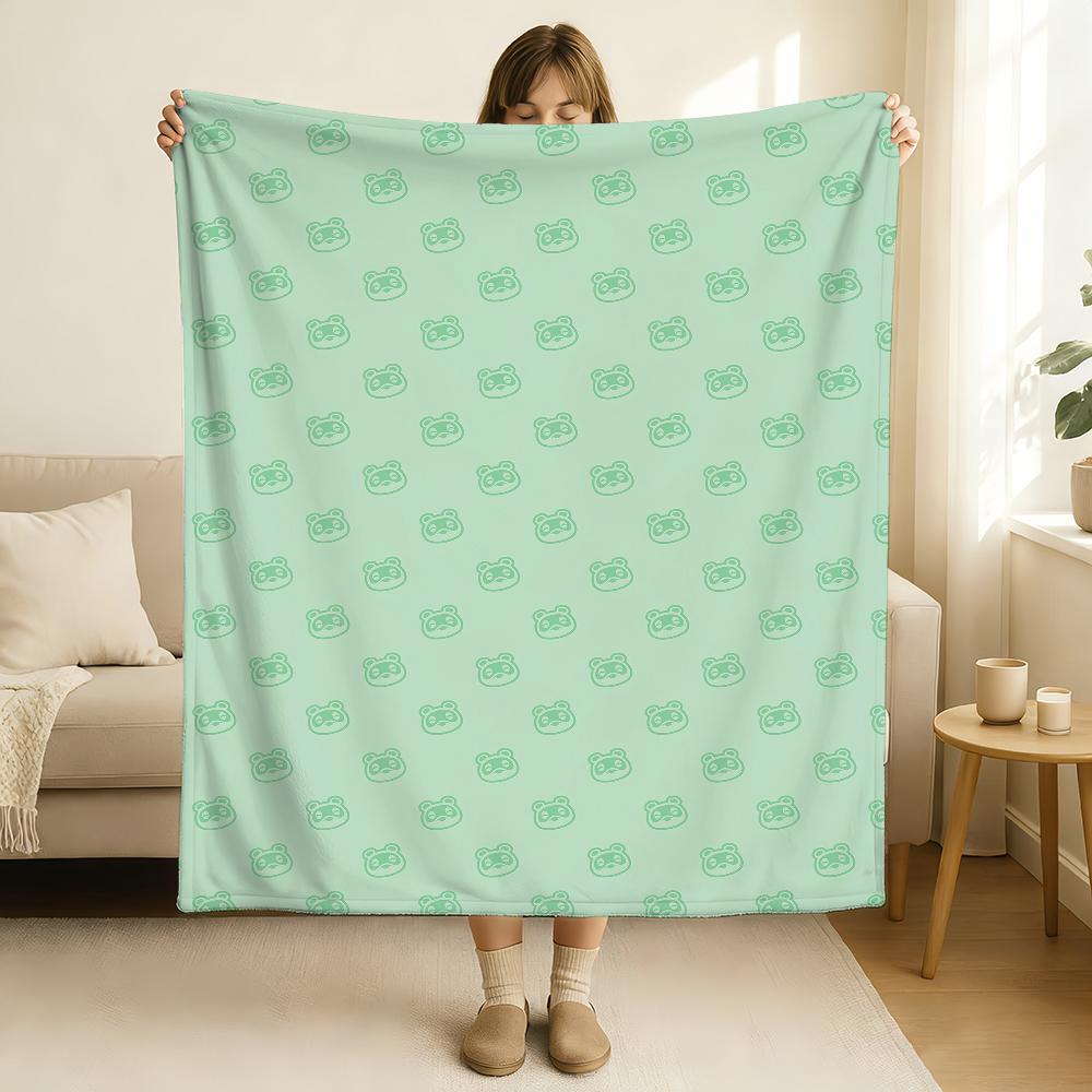 Cartoon Game A-Animal C-Crossing Blanket Soft and Skin Friendly For Couch Bed Napping Bedspread All Seasons Comforter