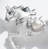Bo Xin Yun Freshwater Pearl Horse Brooch: Elegant Accessory & Unique Birthday Gift