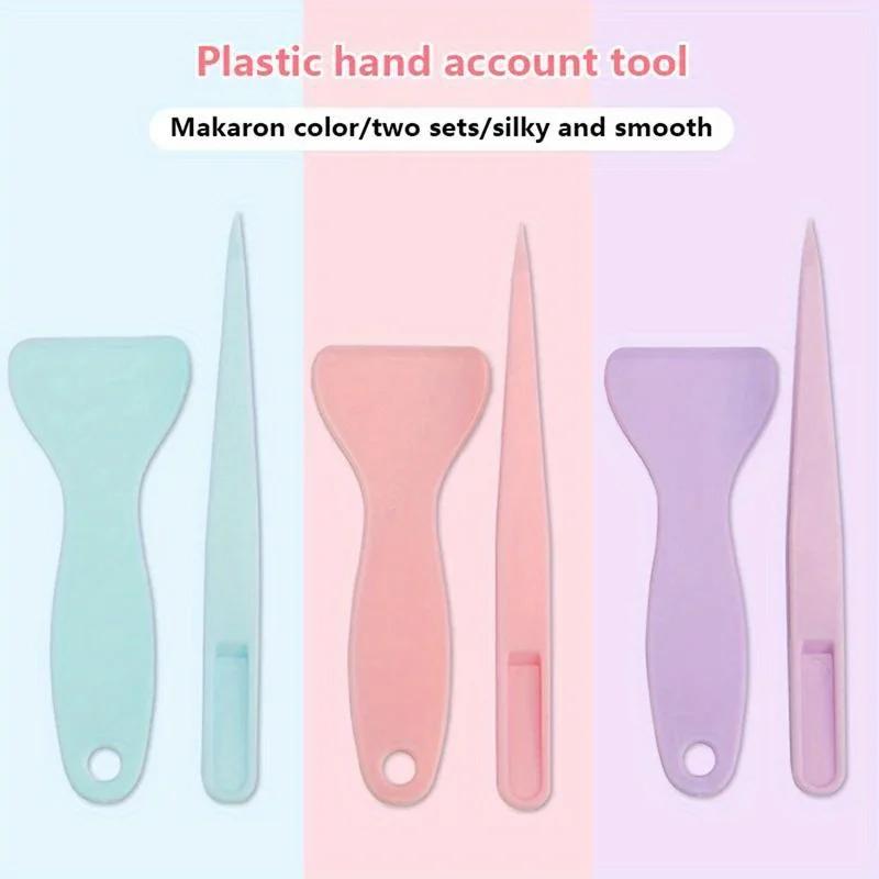 Two-piece set of scrapbook stickers plastic tweezers scraper multi-tool Stationery DIY magazine album school supplies