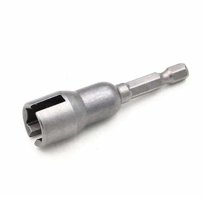 1pc Natural Slotted Butterfly Hole Socket Wrench 65mm Hexagonal Handle Electric Screwdriver Wing Nut Socket Tool