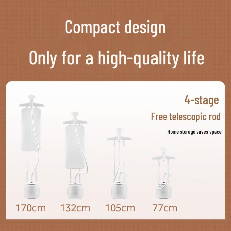 Midea Upgraded Garment Steamer with Large Ironing Panel CN plug (adapter included)