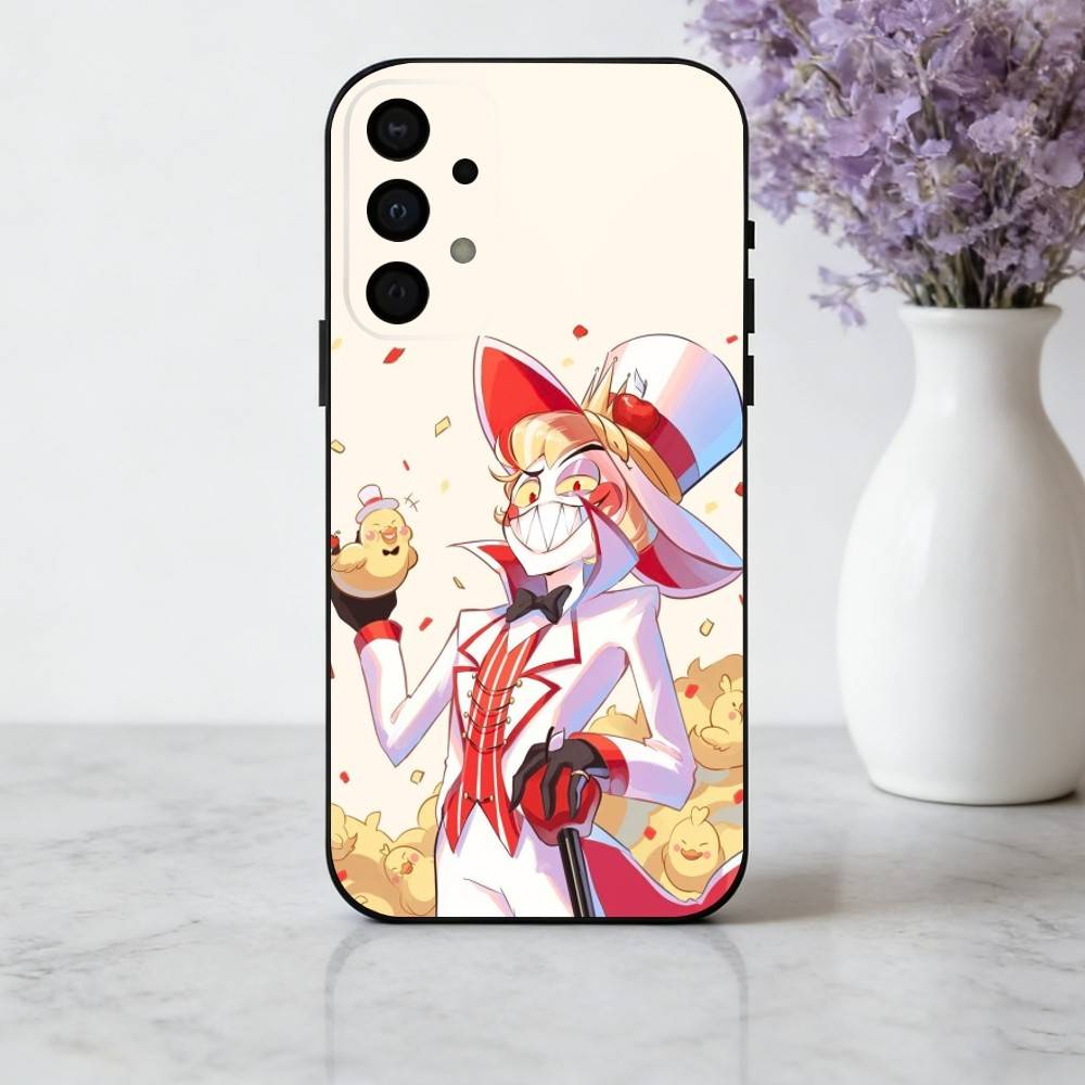 H-Hazbin H-Hotel L-Lucifer M-Magne Phone Case For Samsung Galaxy A73,A72,A71,A70,A53,A52,A51,Soft Silicone Black Cover
