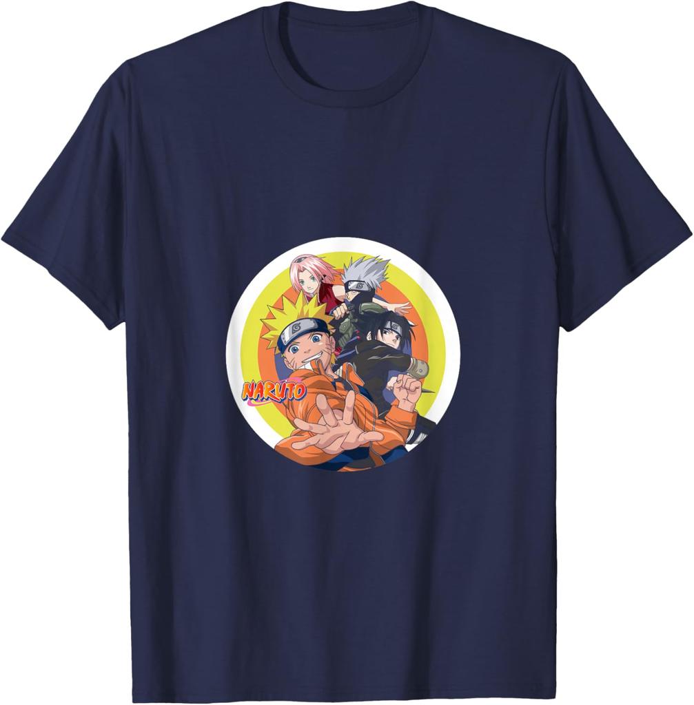 Naruto Shippuden Classic Group Character Art With Circles Tshirt