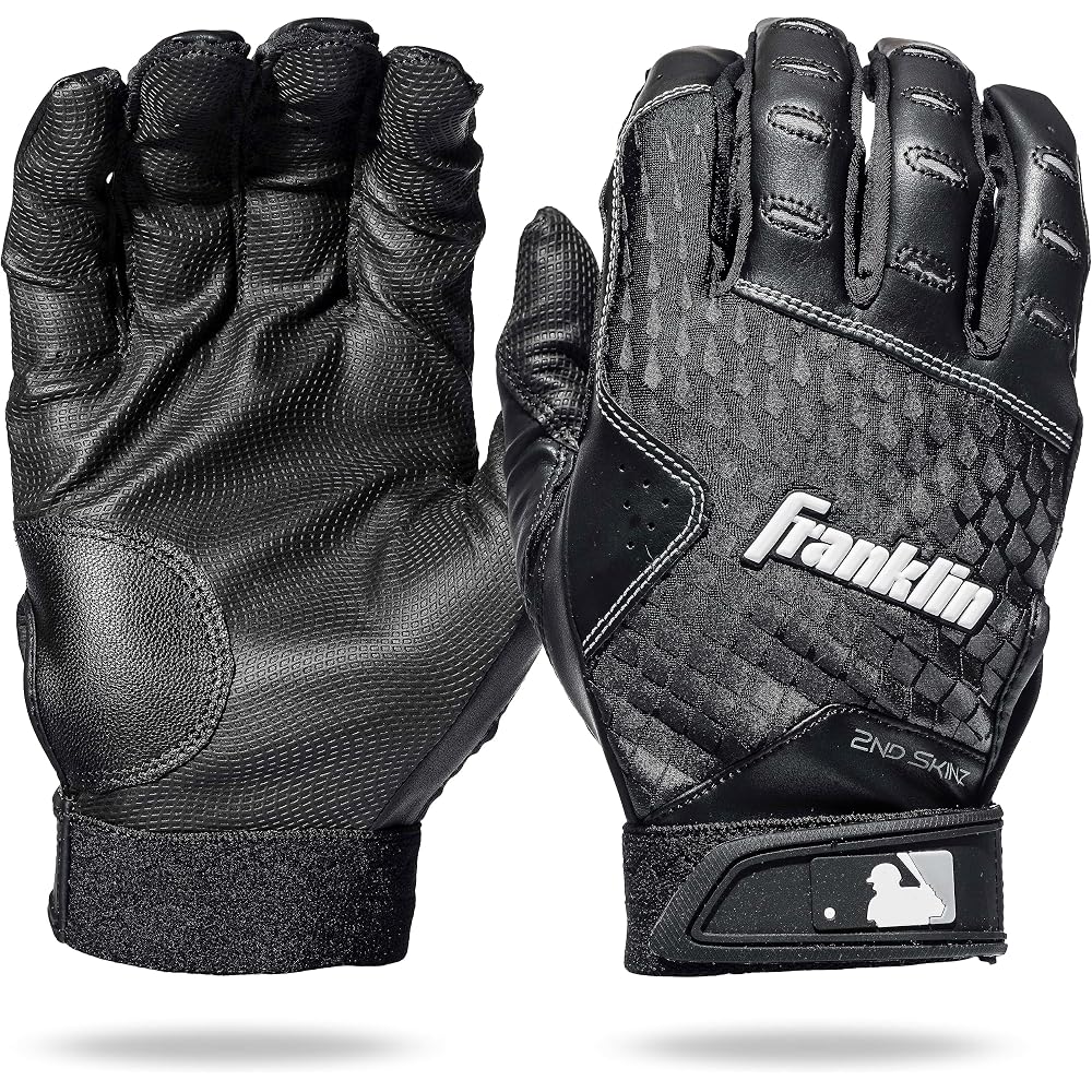 Franklin 2nd-skinz Youth Batting Gloves Black Size M