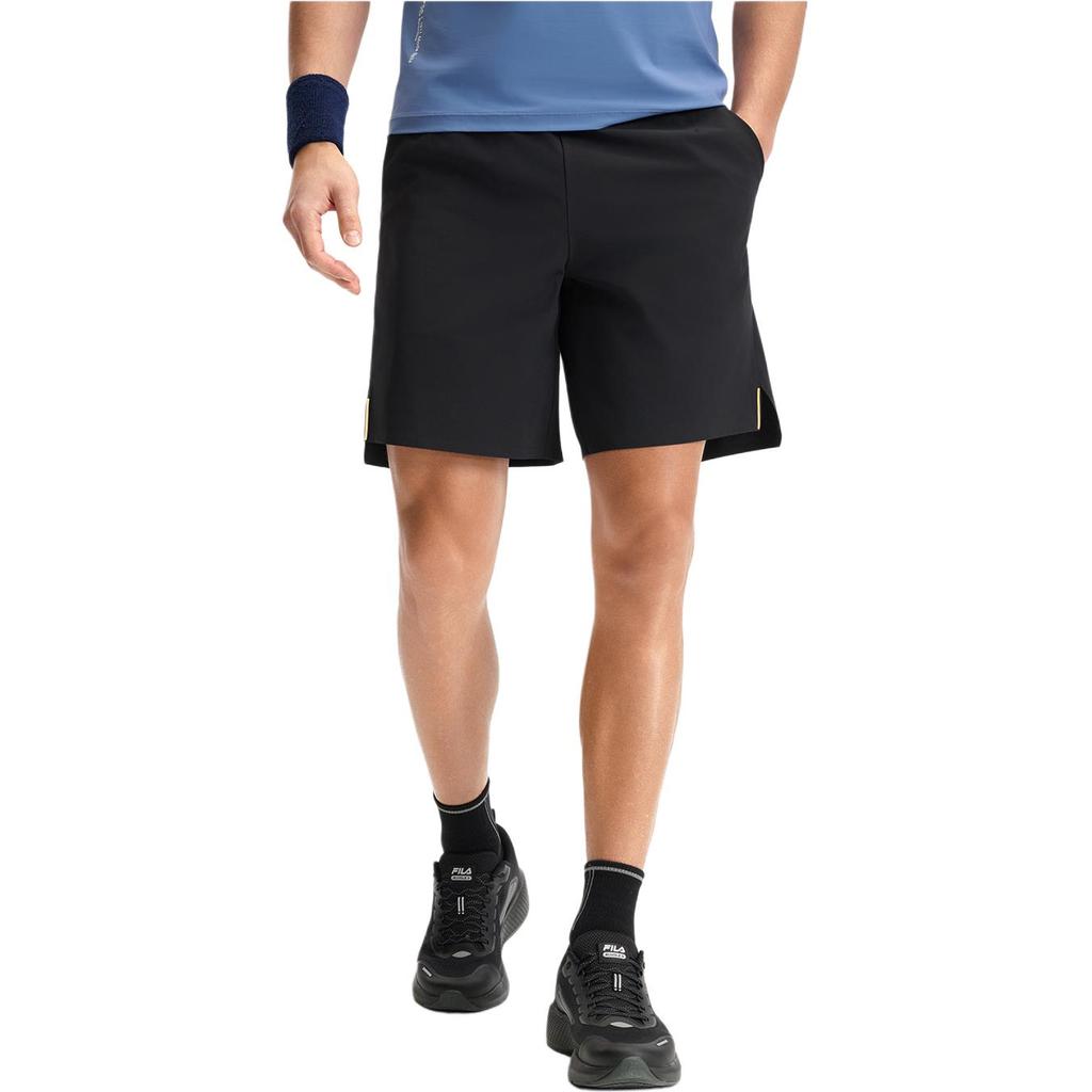 Fila Fitness Solid Color Simple Versatile Five-Point Casual Shorts Men Shorts Deep-Black A11M521805F-BK