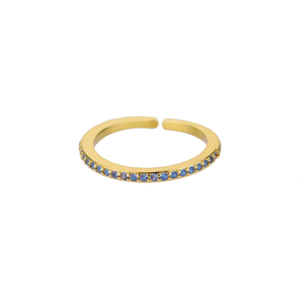 Mini Zircon Green Rings For Women Stainless Steel Gold Color Adjustable Finger Ring Engagement Wedding Christmas Jewelry Gift