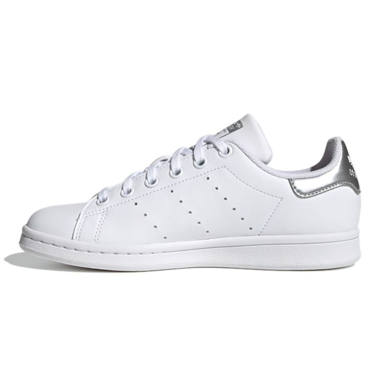 Adidas Originals J Comfortable Durable Low-Top Skate Shoes Kids Sneakers White Silver FW0745