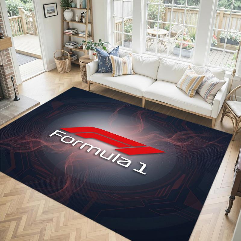 Tappeto in Velluto di Cristallo Design F1 Accogliente Non?Tappeto Stampato Antiscivolo per Camera da Letto Soggiorno Ingresso