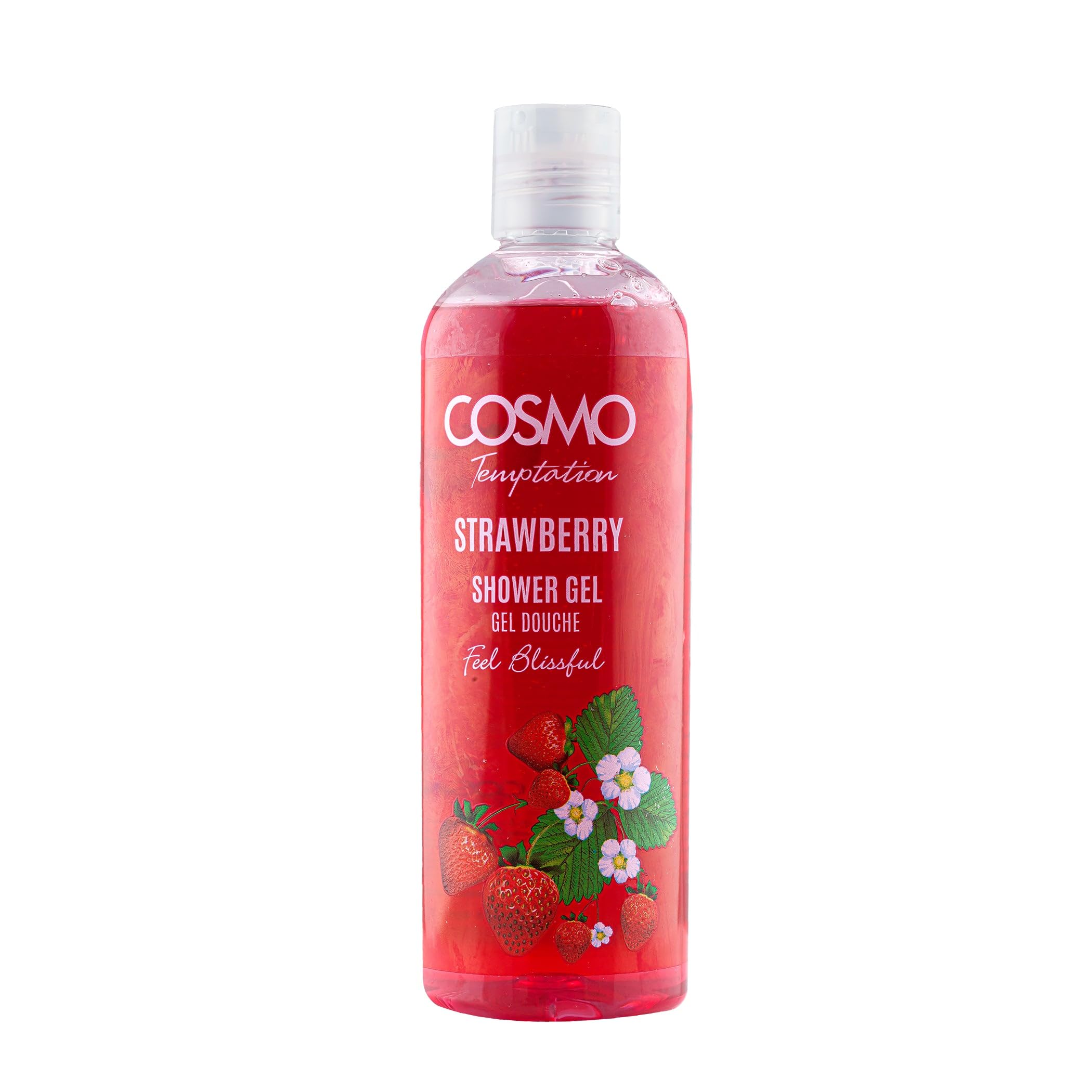 

Cosmo Temptation Strawberry Shower Gel, 480ml | Revitalizing & Brightening Body Wash with Strawberry Extract | Refreshing Fruity Fragrance, Hydra