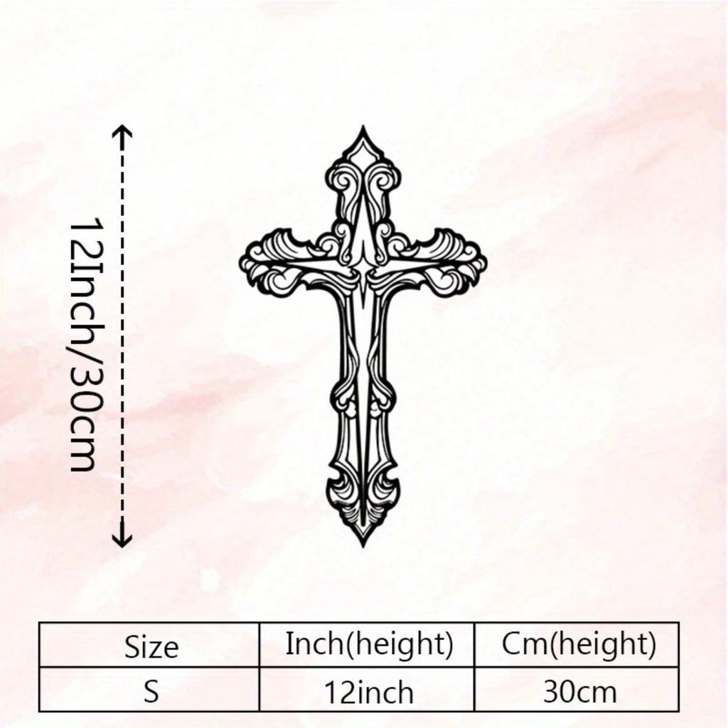 Vintage Metal Wall Cross Rustproof Home Church Religious Decor Christmas Housewarming Gift