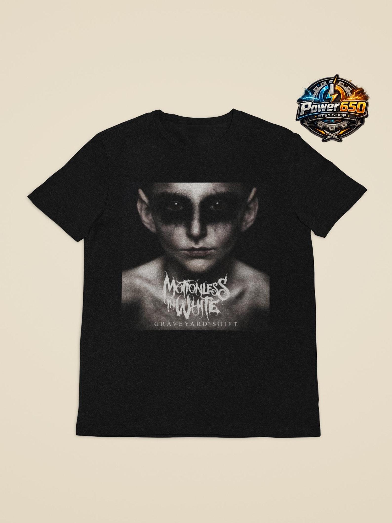 Motionless In White T shirt - Metal Music Shirt - Graveyard Shift Album - Another Life - Motionless In White Merch - Unisex Rocker Clothing 2XL