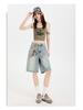 Women's 2025 Summer Loose Slimming Korean Style Denim Shorts - Trendy Casual Versatile Fashion