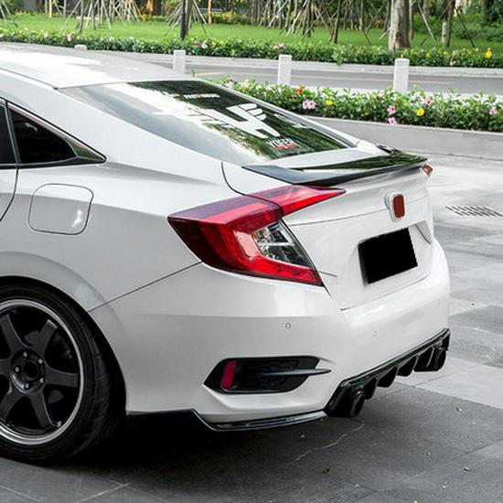 

Спойлер на заднє крило Honda Civic 10-го покоління, стиль MC, без свердління Primer
