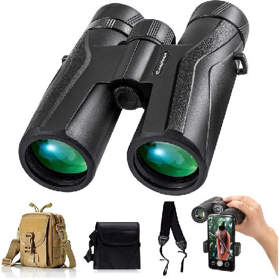 Compact Binoculars for Adult & Kids,Lightweight High-Powered 12x32 Binoculars for Bird Watching,Travel, and Adventure,Crystal Clear Optics,IPX7