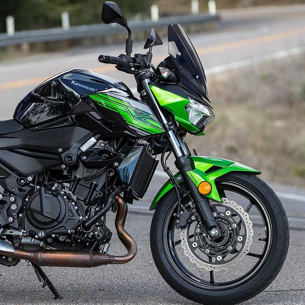 Motorcycle Windshield Deflector with Mounting Bracket for Z400 Z250 Z 400 250 2019 2020 2021 2022 2023 2024 Windscreen Visor Wind Screen Protector